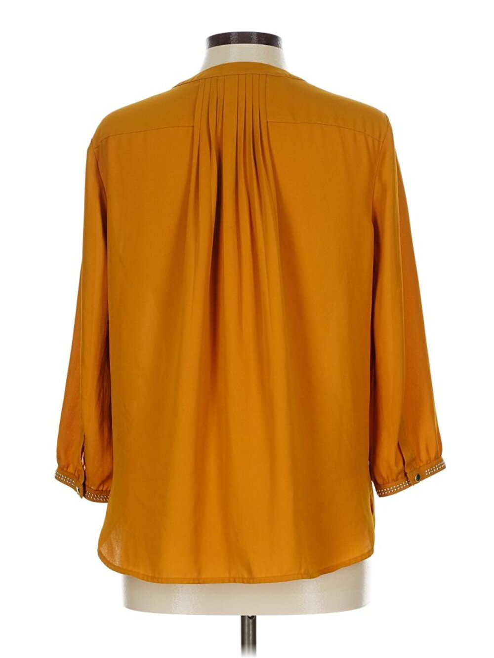 JM Collection Mustard Tunic with Rhinestone Trim - Picture 5 of 5
